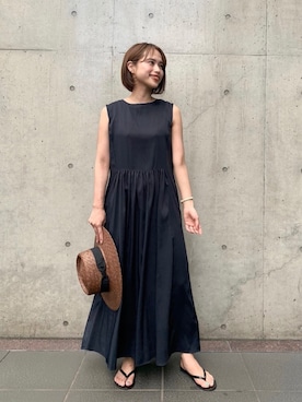 「A part by（アパートバイ）のアイテム（ビーチサンダル）」を使った、maruさん（レディース・158cm）の夏コーディネート