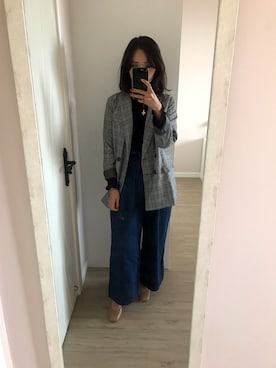 「business casual」｜「アイテム（パンツ）」を使った、新地妞🎀さん（レディース・165cm）の秋コーディネート