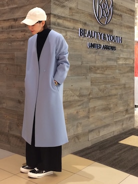 Tomomi Okudaさん（レディース・161cm）の冬コーディネート