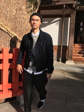「アイテム（ブルゾン）」を使った、オカツヨシです。さん（メンズ・171cm・30代）の冬コーディネート