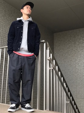 「アイテム（ブルゾン）」を使った、オカツヨシです。さん（メンズ・171cm・30代）の冬コーディネート