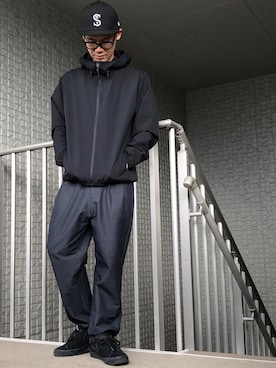 「Johnbull Private labo（ジョンブルプライベートラボ）のアイテム（スラックス）」を使った、オカツヨシです。さん（メンズ・171cm）の秋コーディネート