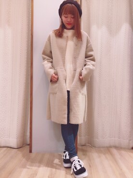 「リバーシブル」｜「アイテム（チュニック）」を使った、harukaさん（レディース・162cm）の秋コーディネート