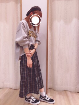 「ゆるゆる」｜「アイテム（スウェット）」を使った、harukaさん（レディース・162cm）の秋コーディネート