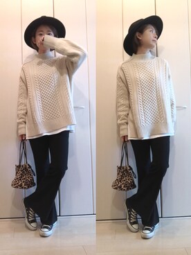 「A.M.S.（エーエムエス）のアイテム（バッグ）」を使った、napsさん（レディース・155cm）の秋コーディネート