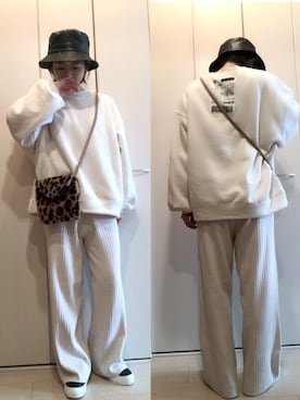 「apres jour mignon（アプレジュールミニョン）のアイテム（帽子）」を使った、napsさん（レディース・155cm）の冬コーディネート