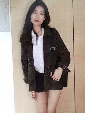 「shorts」｜「アイテム（ジャケット/アウター）」を使った、jane05295さん（レディース・165cm）の春コーディネート