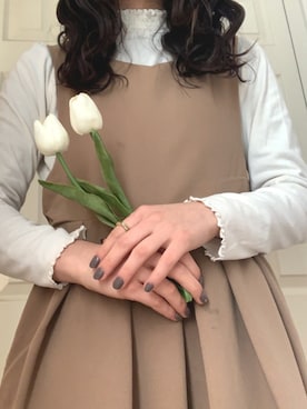 「moitytto」｜「アイテム（ジャンパースカート）」を使った、𝑎𝑘𝑎𝑟𝑖さん（レディース・158cm）の冬コーディネート