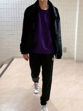 「MONKEY TIME（モンキータイム）のアイテム（ブルゾン）」を使った、skさん（メンズ・174cm）の冬コーディネート