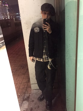 「CLUCT（クラクト）のアイテム（財布/小物）」を使った、Ghetto Crookさん（メンズ・175cm）の冬コーディネート