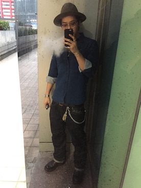 「TOY PLANE（トイプレーン）のアイテム」を使った、Ghetto Crookさん（メンズ・175cm）の冬コーディネート