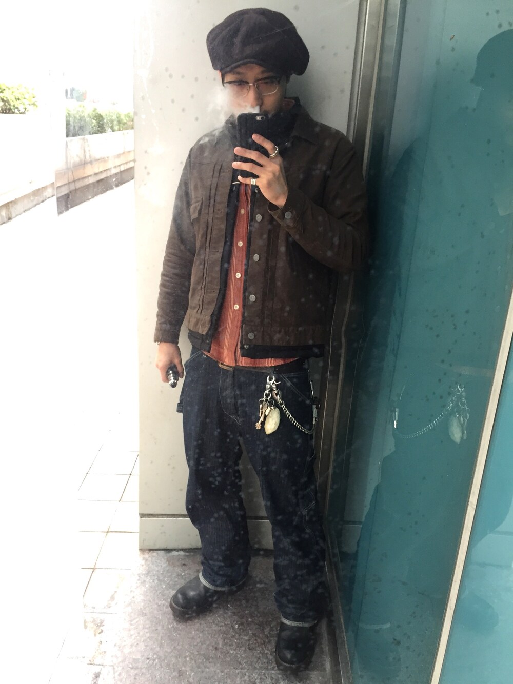 「WESCOのアイテム（ブーツ、ブラック系）」を使った、Ghetto Crookさん（メンズ・175cm）の冬コーディネートの1枚目の写真