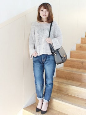 「LIMITLESS LUXURY」｜「アイテム（パンツ）」を使った、MIHOさん（レディース・156cm）の冬コーディネート