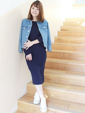 「フレアスリーブ」｜MIHOさん（レディース・156cm）の冬コーディネート