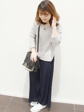 「アイテム（つなぎ/オールインワン）」を使った、MIHOさん（レディース・156cm）の冬コーディネート