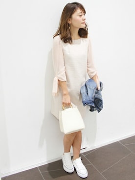 「LIMITLESS LUXURY」｜「アイテム（デニムジャケット）」を使った、MIHOさん（レディース・156cm）の春コーディネート