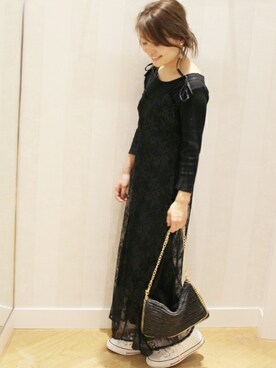 「LIMITLESS LUXURY」｜「アイテム（ワンピース/ドレス）」を使った、MIHOさん（レディース・156cm）の春コーディネート