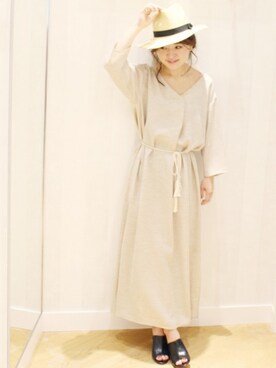 「hat」｜「アイテム（サンダル）」を使った、MIHOさん（レディース・156cm）の夏コーディネート