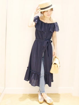 「LIMITLESS LUXURY」｜「アイテム（パンツ）」を使った、MIHOさん（レディース・156cm）の夏コーディネート