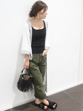 「LIMITLESS LUXURY」｜「アイテム（パンツ）」を使った、MIHOさん（レディース・156cm）の夏コーディネート