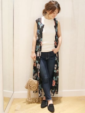 「LIMITLESS LUXURY」｜「アイテム（パンツ）」を使った、MIHOさん（レディース・156cm）の夏コーディネート