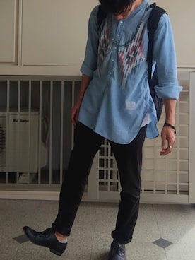 「アイテム（アクセサリー、ブルー系）」を使った、Shunさん（メンズ・178cm）の春コーディネート