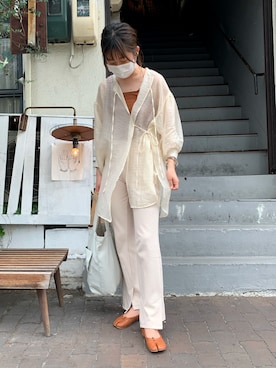 「OZOC（オゾック）のアイテム（その他シューズ）」を使った、emoさん（レディース・167cm）の春コーディネート