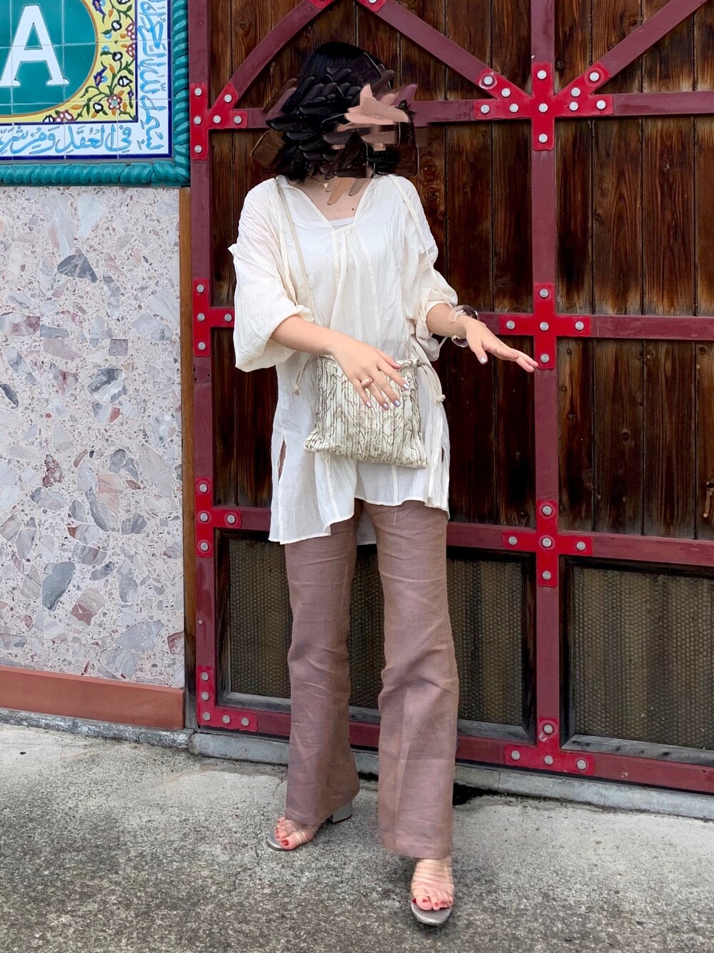 kastane  カラーシャンブレー麻パンツ Kastane（カスタネ）の「カラーシャンブレー麻パンツ（その他