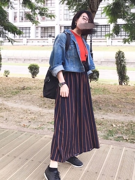「カボチャコーデ🎃」｜Miaさん（レディース・152cm）の秋コーディネート