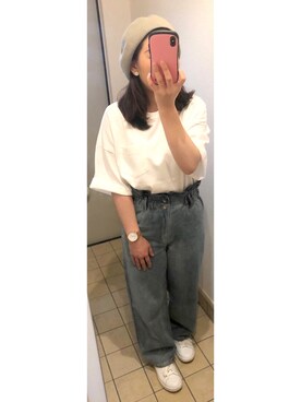 「tiptop」｜「アイテム（ハンチング/ベレー帽）」を使った、はるし ☽∘さん（レディース・152cm）の夏コーディネート