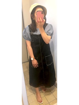 「OLIVE des OLIVE（オリーブデオリーブ）のアイテム（オールインワン・サロペット）」を使った、はるし ☽∘さん（レディース・152cm）の夏コーディネート
