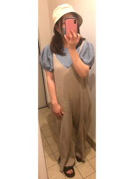 「Ifuru（イフル）のアイテム（オールインワン・サロペット）」を使った、はるし ☽∘さん（レディース・152cm）の秋コーディネート