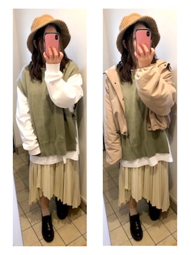 「apres jour（アプレジュール）のアイテム（マウンテンパーカー）」を使った、はるし ☽∘さん（レディース・152cm）の冬コーディネート