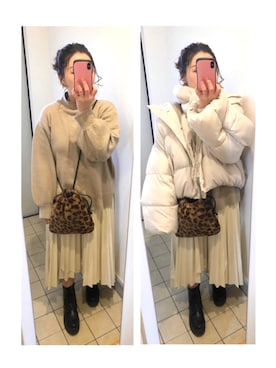 「apres jour（アプレジュール）のアイテム（ダウンジャケット/コート）」を使った、はるし ☽∘さん（レディース・152cm）の冬コーディネート