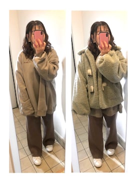 「apres jour（アプレジュール）のアイテム（ダッフルコート）」を使った、はるし ☽∘さん（レディース・152cm）の冬コーディネート