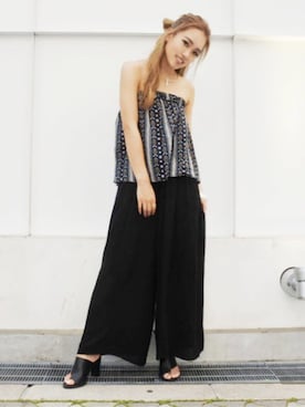 「EGOIST（エゴイスト）のアイテム」を使った、RIKOさん（レディース・157cm）の夏コーディネート