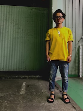 食パンヘアさん（メンズ・166cm）の夏コーディネート