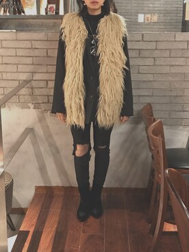 「アイテム（フォーマルスーツ/小物）」を使った、紗菜さん（レディース・155cm・10代）の冬コーディネート