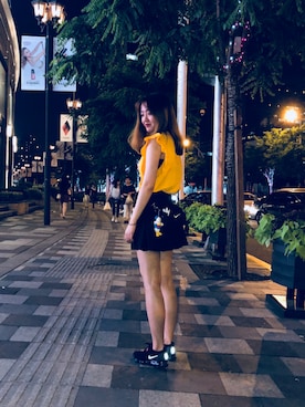 「NIKE(ナイキ)のアイテム(ショルダーバッグ)」を使った、yyyyujiayiiiさん(レディース・163cm)の夏コーディネート