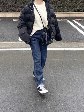 「SECRETLABEL（シークレットレーベル）のアイテム（ダウンジャケット/コート）」を使った、walk55marinさん（レディース・165cm）の冬コーディネート