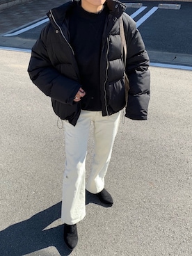 「SECRETLABEL（シークレットレーベル）のアイテム（ダウンジャケット/コート）」を使った、walk55marinさん（レディース・165cm）の冬コーディネート