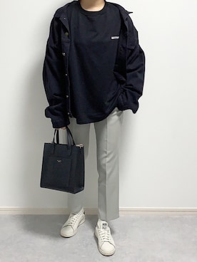 「ピスタチオ」｜「アイテム（デニムジャケット）」を使った、walk55marinさん（レディース・165cm）の春コーディネート