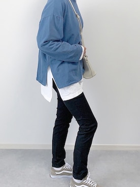 「GOGOSING（ゴゴシング）のアイテム（Tシャツ/カットソー）」を使った、walk55marinさん（レディース・165cm）の春コーディネート