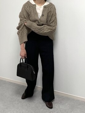 「シア―ブラウス」｜「アイテム（その他）」を使った、walk55marinさん（レディース・165cm）の秋コーディネート