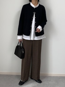 「SVEC（シュベック）のカンフーシューズ kung fu Shoes / ストラップパンプス（バレエシューズ）」を使った、walk55marinさん（レディース・165cm）の秋コーディネート