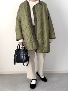「ローリーズファーム(LOWRYS FARM)」｜「アイテム（モッズコート）」を使った、walk55marinさん（レディース・165cm）の秋コーディネート
