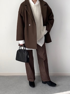 「アントマリーズ」｜「アイテム（チェスターコート）」を使った、walk55marinさん（レディース・165cm）の秋コーディネート