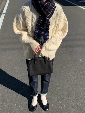 「アイテム（マフラー）」を使った、walk55marinさん（レディース・165cm）の秋コーディネート