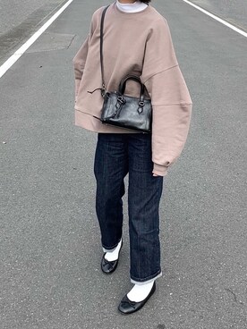 「Sheson（シーズン）のアイテム（スウェット）」を使った、walk55marinさん（レディース・165cm）の冬コーディネート