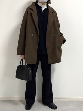 「アントマリーズ」｜「アイテム（チェスターコート）」を使った、walk55marinさん（レディース・165cm）の冬コーディネート
